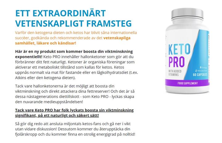 Keto Pro Sverige Köpa, Bluff, Piller Pris, Recension, Funkar Det