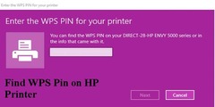 WPS Pin for HP Printer