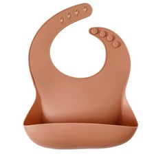 Silicone Baby Bib - Terracotta