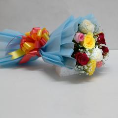 Vibrant roses is a bouquet of different colors of roses - Iris b