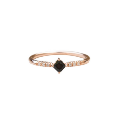 Amazing 0.70 Carat Kite Diamond Ring In Rose Gold