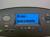 HP Printer Error 0x61000f6