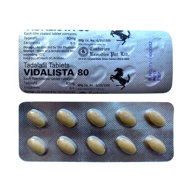 Vidalista 80 MG | Buy Tadalafil 80 MG | Reviews, Price