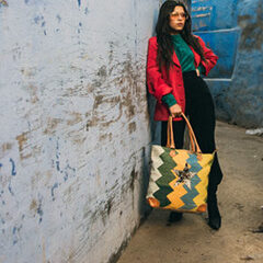 Hopofly Bags, Up-Cycled Canvas Bag, Leather &amp; Hair-on Bag