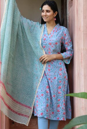 Hand Block Print Cotton Stoles for Ladies: Soma Blockprints