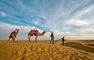 Majestic Escape: Staying in a Desert Camp Beside Sam Sand Dunes near Jaisalmer