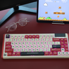 Red&amp;white Classical Retro Hot Swapping RGB Wireless Mechanical Keyboard