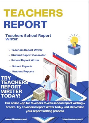 Teachers Report Writer - Write reports for your students in seconds