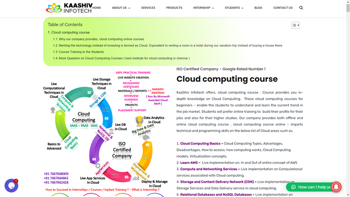 Cloud Computing course