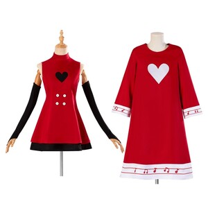  Hazbin Hotel Charlie Red Dress Suit Halloween Cosplay Costumes