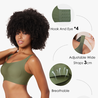 Tarbo Womens Seamless Wireless Push Up Bra Wide Band Support