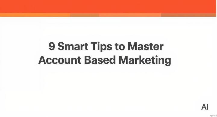 9 Smart Tips to Master Account Based Marketing