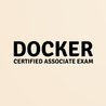 Docker Certified Associate emblem and hyperlink 