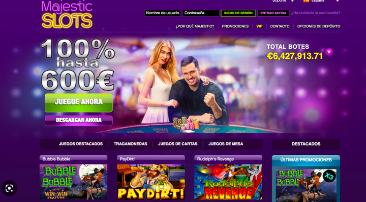 Instructions d'inscription au Majestic Slots casino en ligne