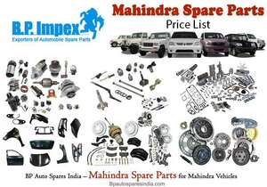 Mahindra Spare Parts Price List &amp; Maintenance Tips \u2013 2025 Guide by BP Auto Spares India