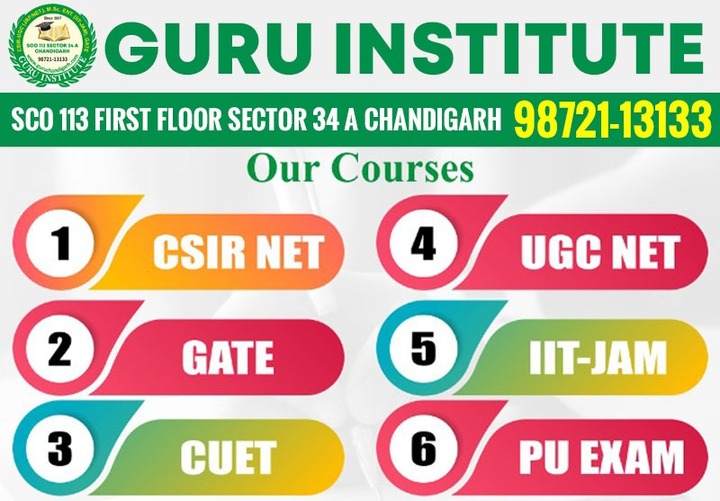 ONLINE OFFLINE COACHING FOR CSIR PHYSICAL SCIENCE IN GURU INSTITUTE CHANDIGARH