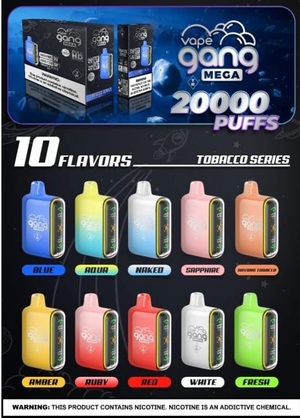 Gang MEGA 5% Disposable - 20000 Puffs of Flavorful Vaping