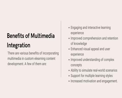 Multimedia Integration in Custom eLearning Content Development