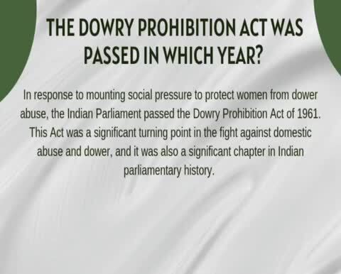 Dowry Prohibition Act